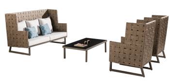 Asthina 5 Seater Highback Sofa Set