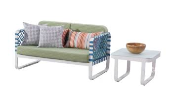 Dresdon Loveseat Sofa with Coffee Table