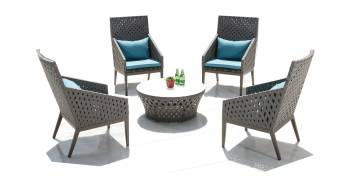 Florence Seating Set for 4 with 1-seaters