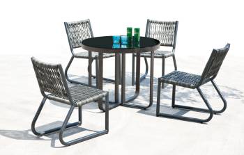 Haiti Armless Dining Set For 4