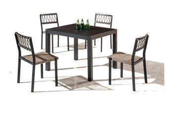 Hyacinth Dining Set for 4 with Chairs without Arms