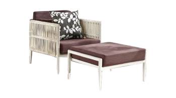 Kitaibela Club Chair with Ottoman