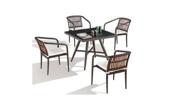 Kitaibela Dining Set for 4 with Square Table