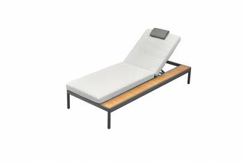 Skyline Chaise Lounge With Side Table On Right Side - QUICK SHIP 