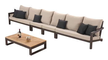 Soho Straight Sectional Sofa Set for 6