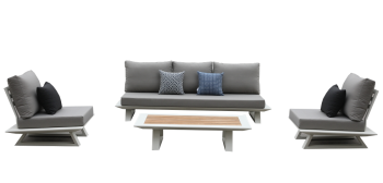 Luxe 5 Seater Sofa Set with 2 Armless Club Chairs