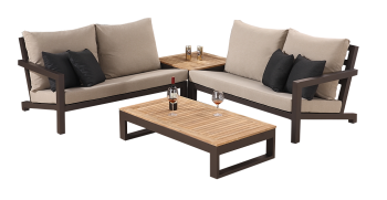 Soho Sectional Sofa Set for 4 with Corner Table - QUICK SHIP