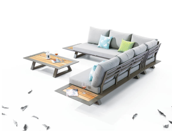 Luxe Sectional Set With Built-In Side Tables