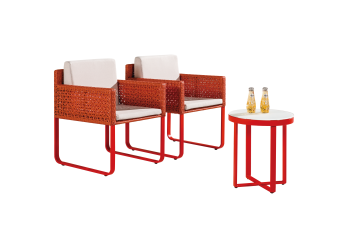 Polo Seating Set for 2 with Sidestraps