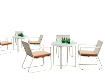 Polo Dining Set for 3 with 3 chairs and Round table