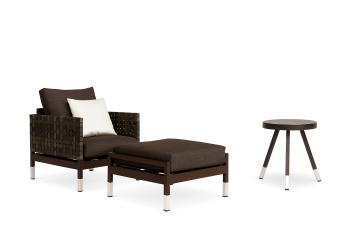 Taco Club Chair With Ottoman and Side Table