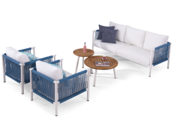 Venice 5 Seater Sofa Set with coffee and side tables